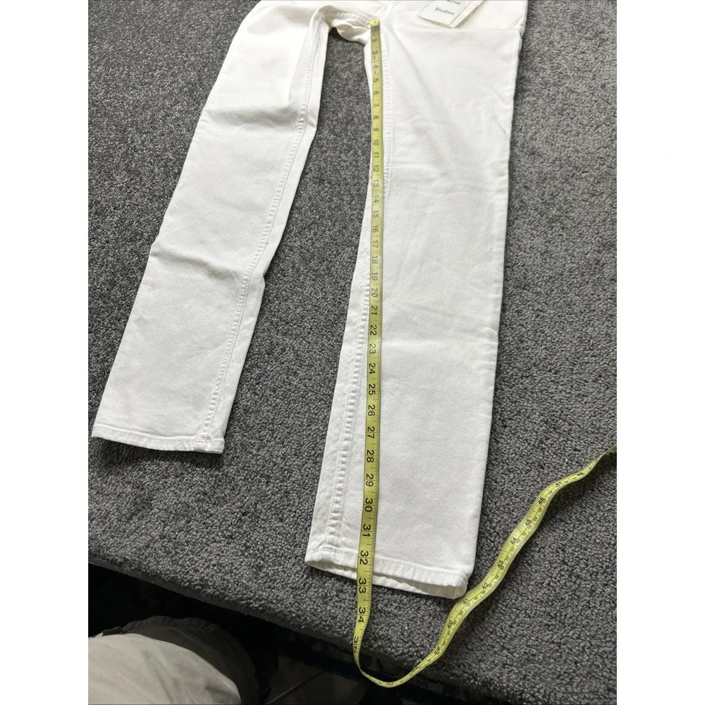 Acne Studios Ace Jeans Mens 28x32 White Skinny Leg Tapered Denim
